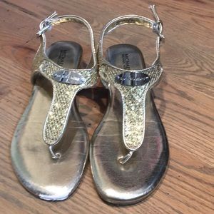 Michael Michael kors gold wedge sandals